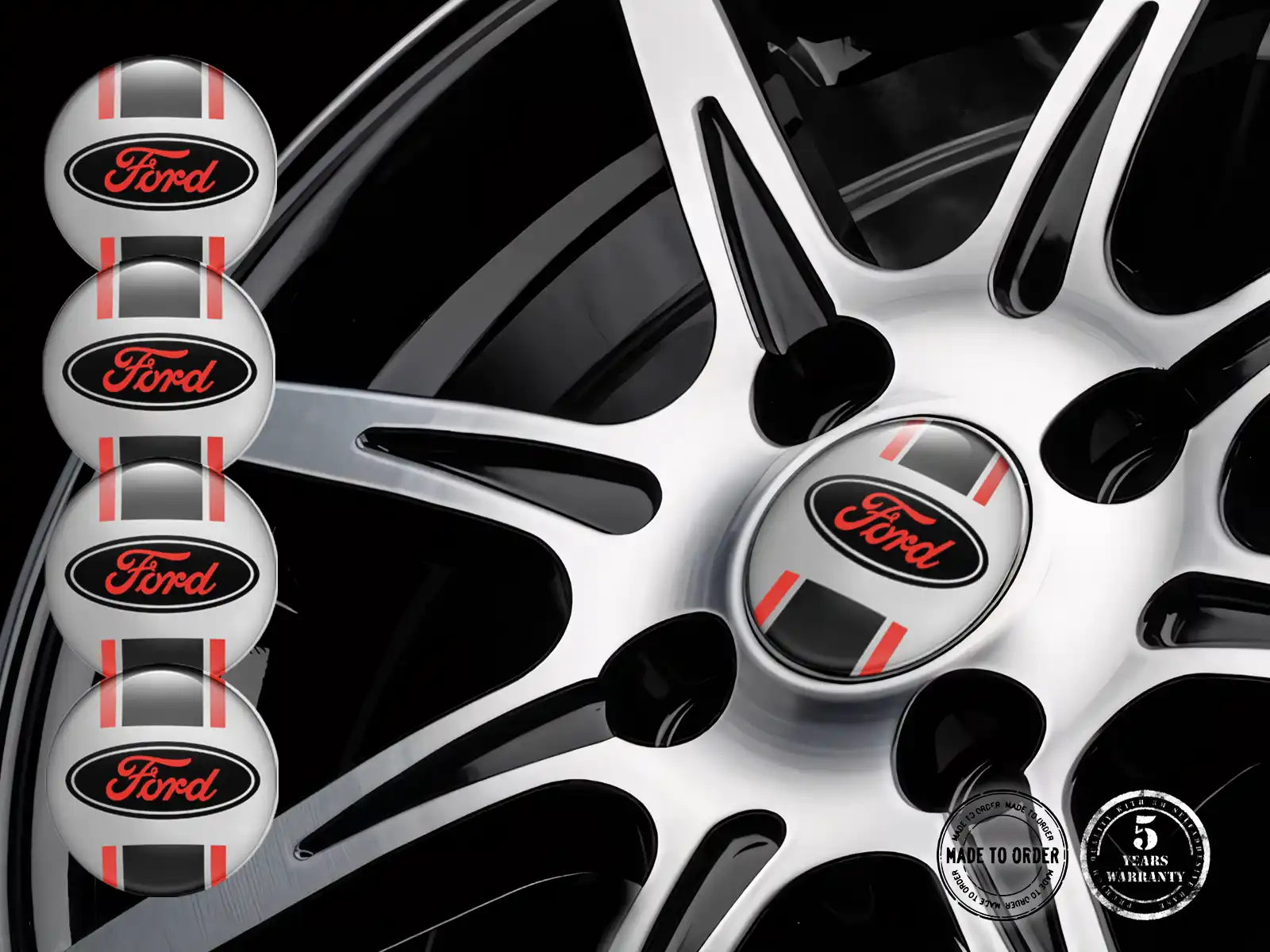 Ford Édition Décalques Roues Kit Badges Silicone